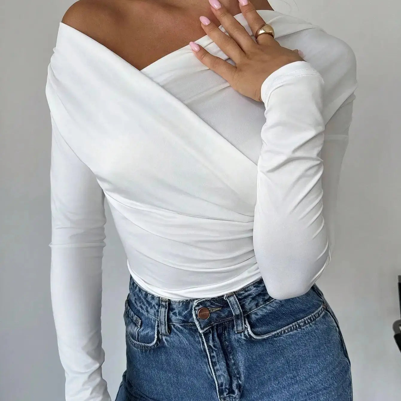 SoftSpun Off-Shoulder Knit Top