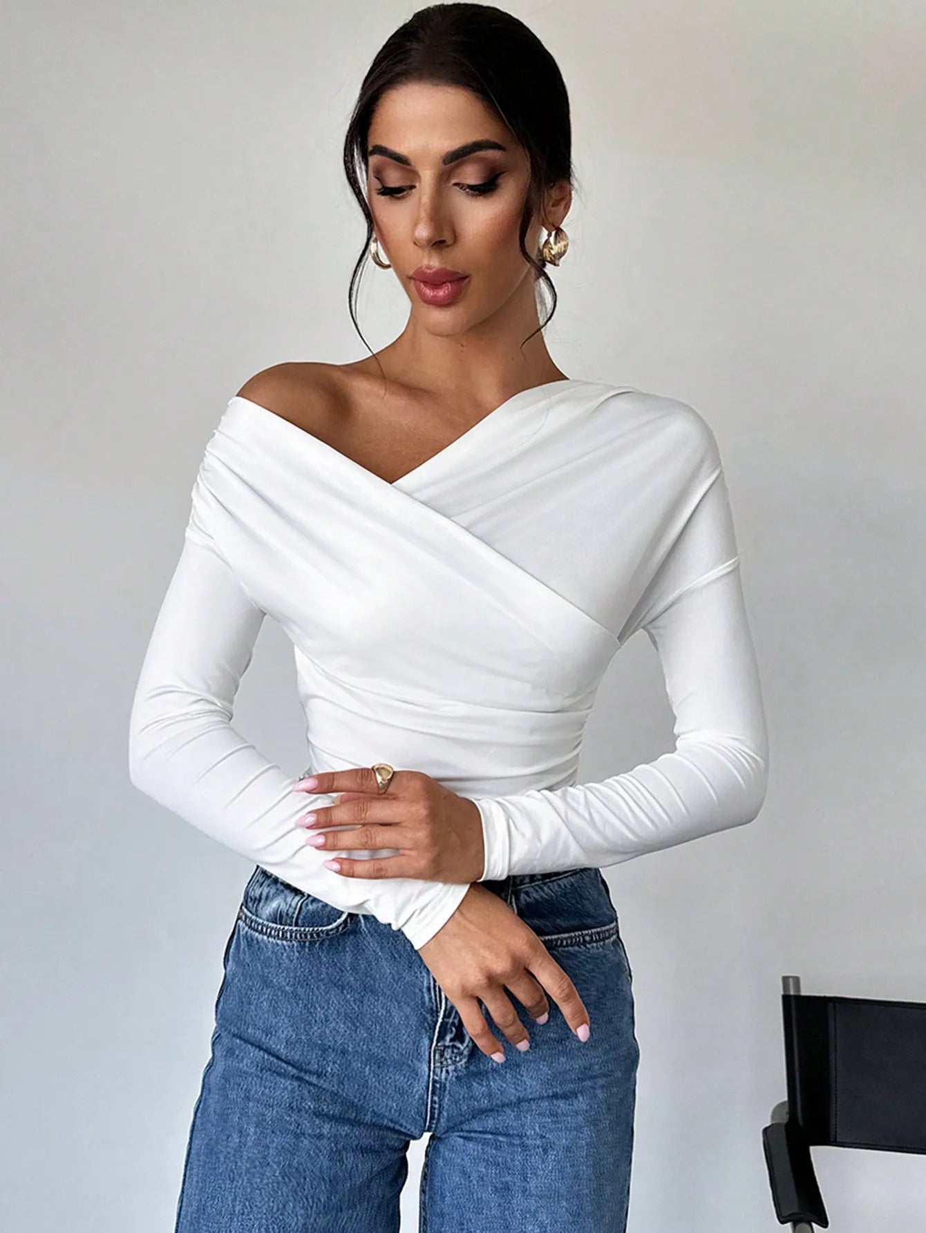 SoftSpun Off-Shoulder Knit Top