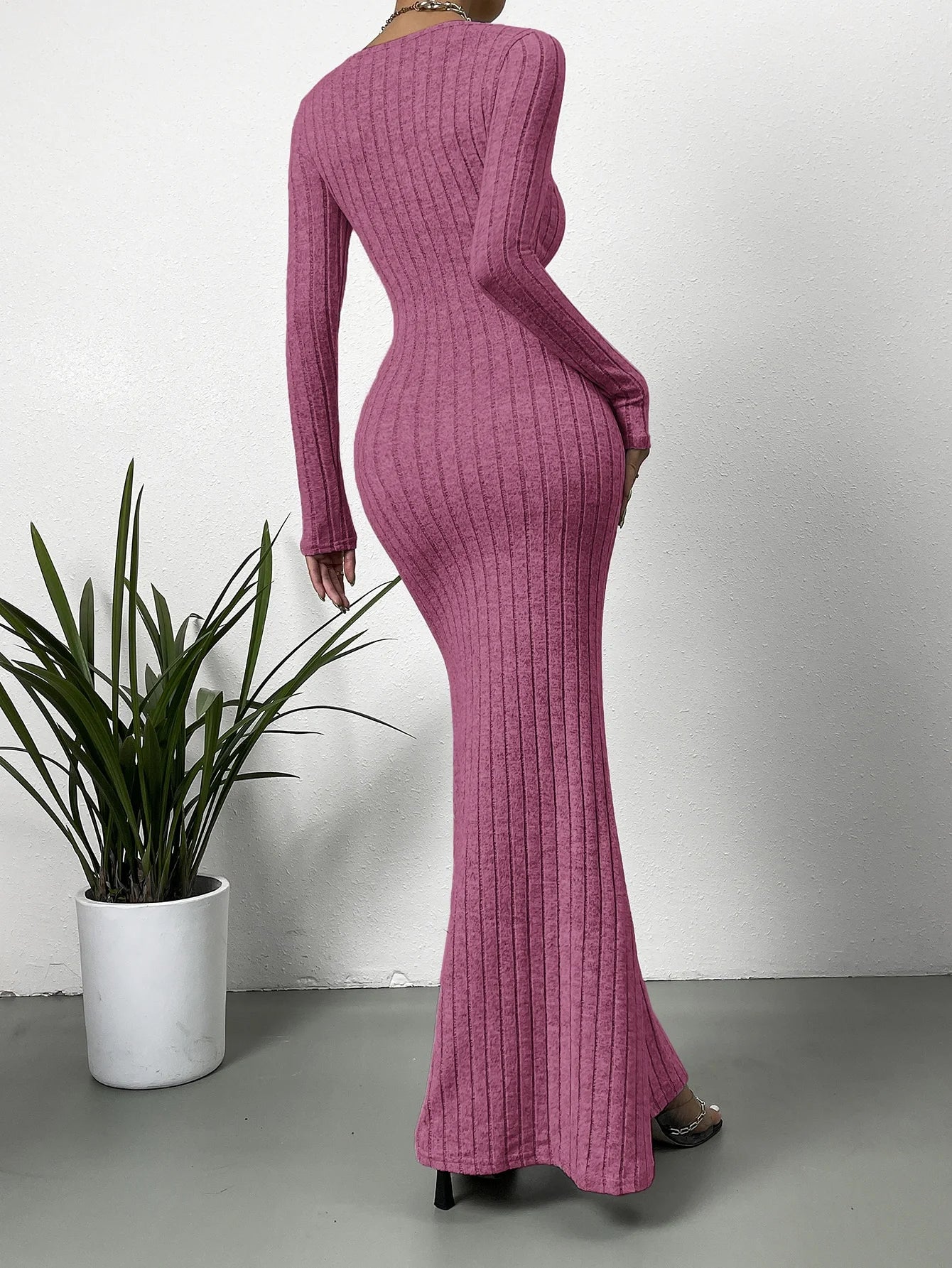 SlipContour Long Sleeve Dress