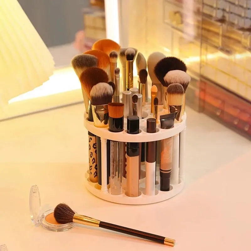 SpinStash – 360° Rotating Makeup Brush Organizer