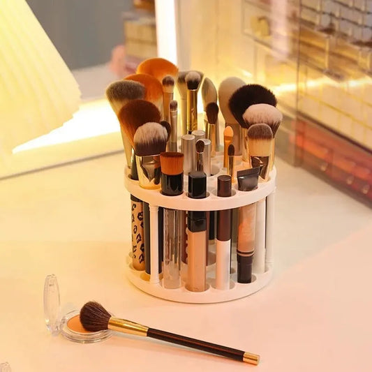 SpinStash – 360° Rotating Makeup Brush Organizer