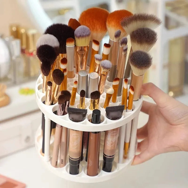 SpinStash – 360° Rotating Makeup Brush Organizer